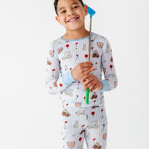Caddy Crew Kids Pajamas - Blue