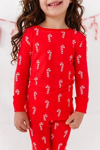 Sweet & Stripey Ribbed Kids Pajamas