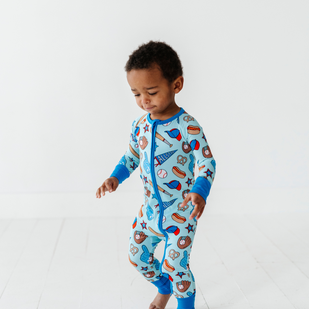 
                      
                        No Place Like Home Blue Baseball Convertible Footies
                      
                    