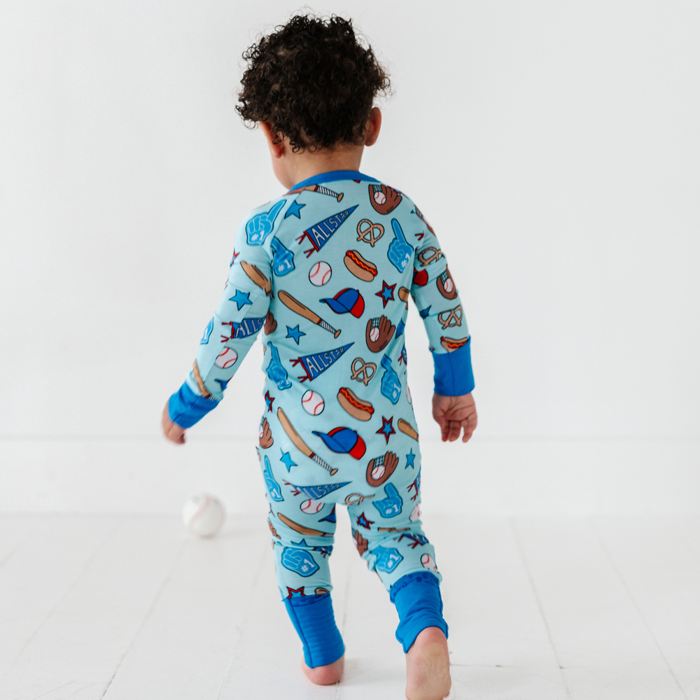 
                      
                        No Place Like Home Blue Baseball Convertible Footies
                      
                    