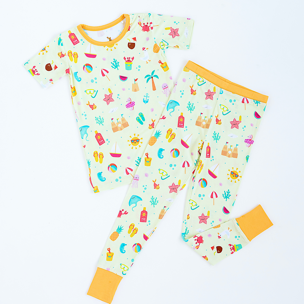 Beaches 'n Dreams Toddler/ Big Kid Short Sleeve Pajamas