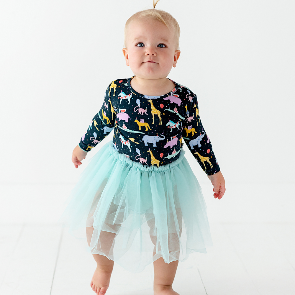 
                      
                        Hippo, Hippo, Hooray! Baby Dress With Tulle
                      
                    