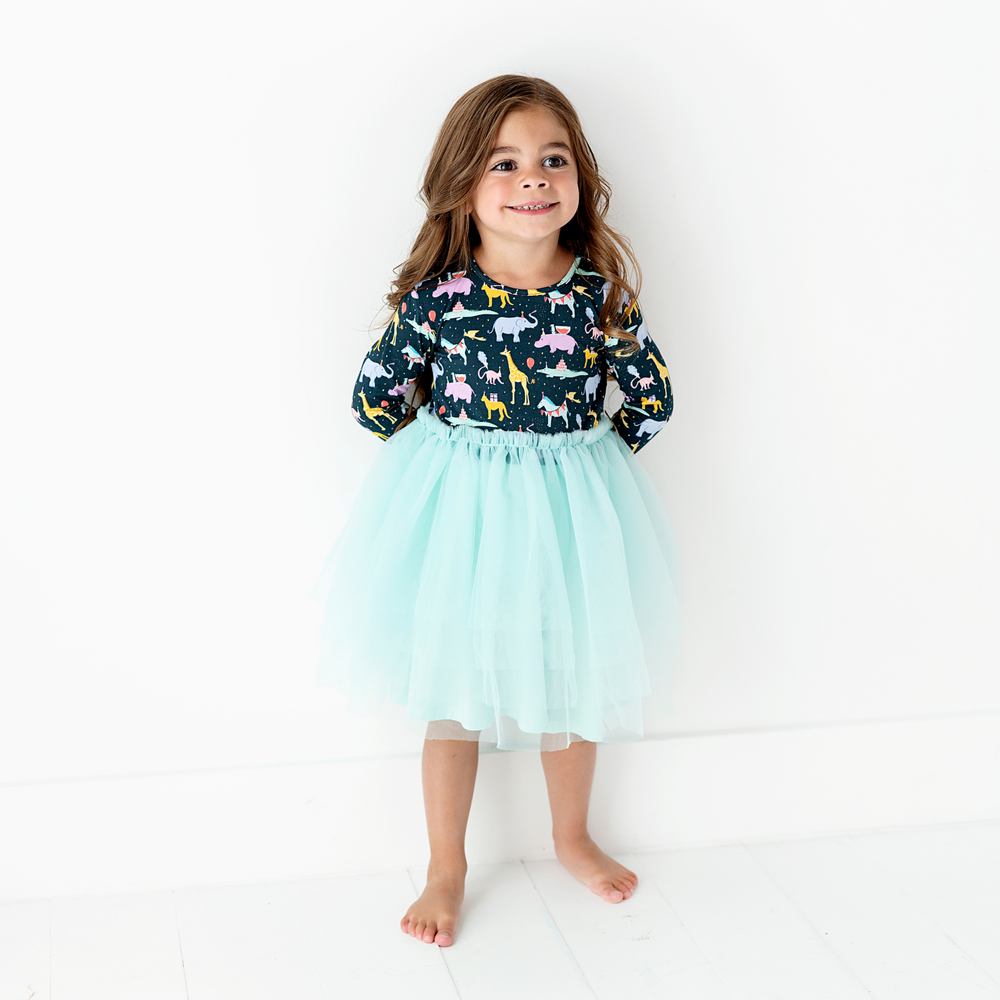 Hippo, Hippo, Hooray! Toddler Dress With Tulle