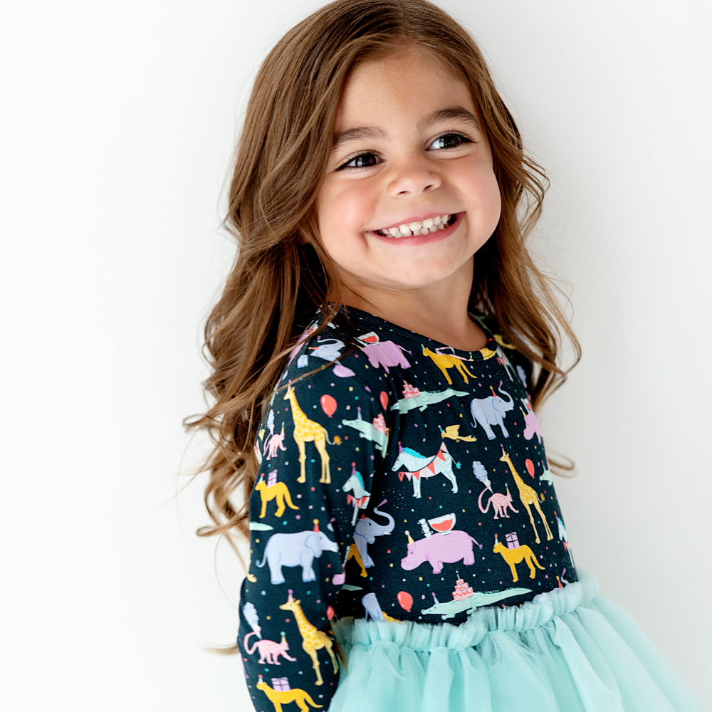 
                      
                        Hippo, Hippo, Hooray! Toddler Dress With Tulle
                      
                    