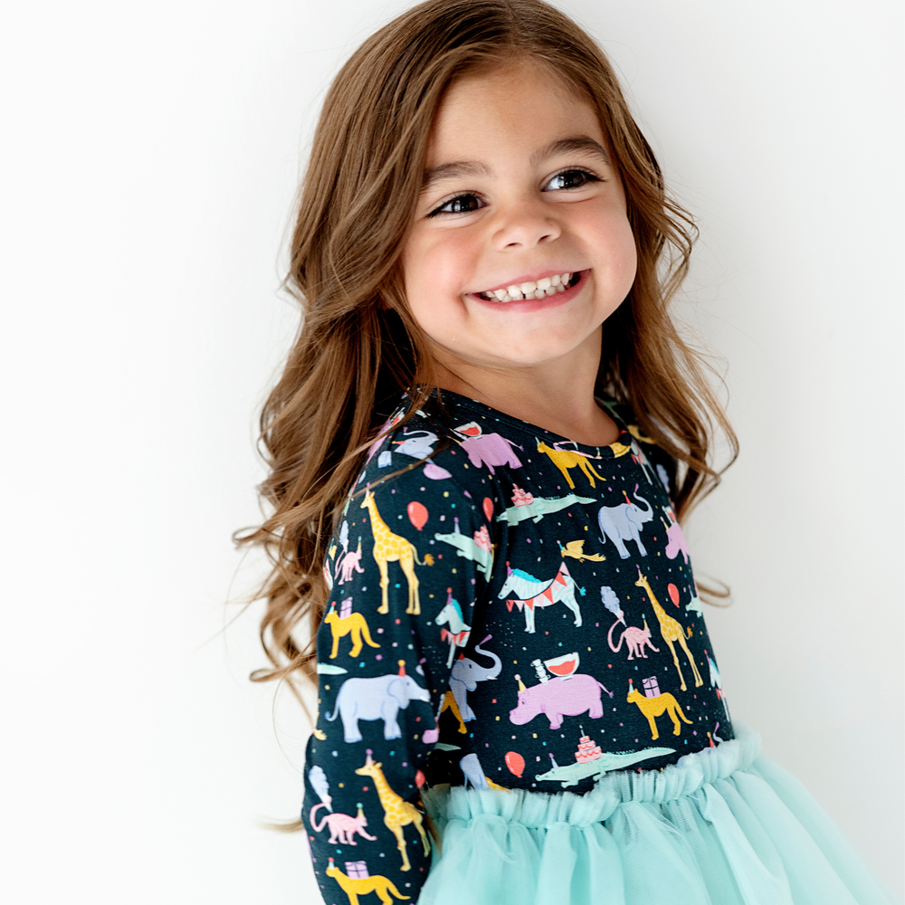 Hippo, Hippo, Hooray! Toddler Dress With Tulle
