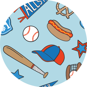 No Place Like Home Blue Baseball Graphic Set