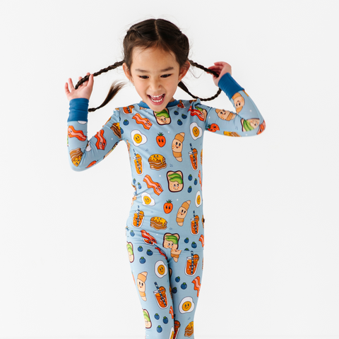 Don't Go Bacon My Heart Kids Pajamas in Blue