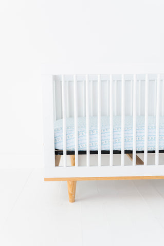 Forget Me Knot Blue Crib Sheet