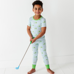 Who's Your Caddy? Blue Golf Toddler/Big Kid Pajamas