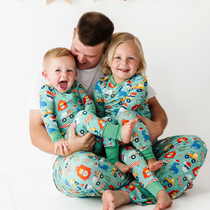 
                
                    Load image into Gallery viewer, Blue Christmas Family Pajamas by Kiki+Lulu
                
            