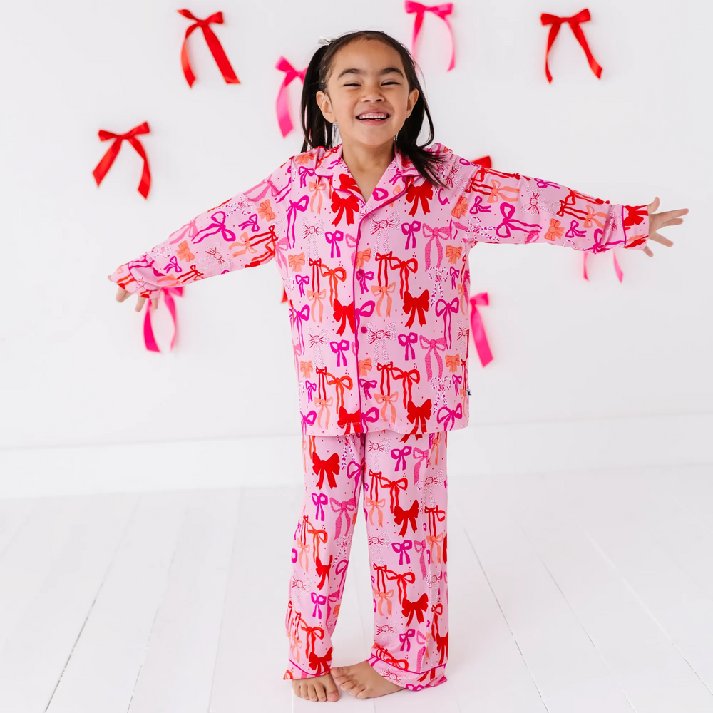 Little Bow Sleep Button-Down Kids Set