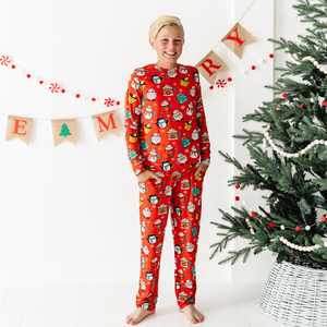 
                
                    Load image into Gallery viewer, Teen in Cocoa Christmas matching pajamasTeen in Cocoa Christmas matching pajamas
                
            