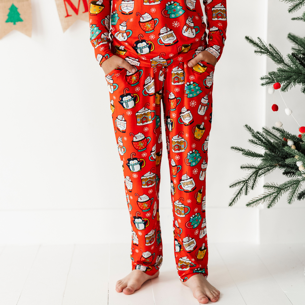
                
                    Load image into Gallery viewer, Teen in Cocoa Christmas matching pajamas
                
            