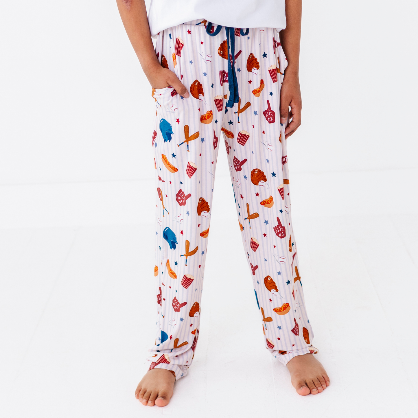 Stripes + Strikes Boys Lounge Pants - Bigger Kids