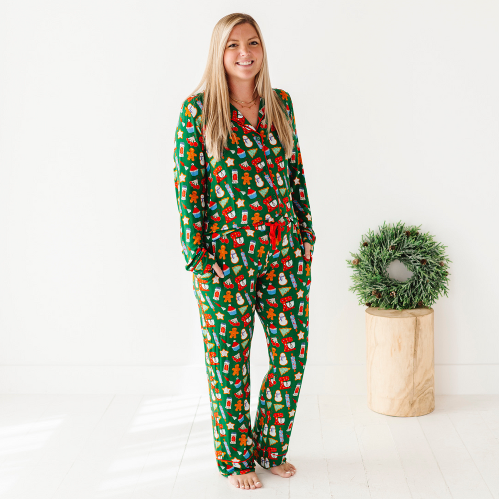 
                      
                        Woman in Christmas Baking Pajamas
                      
                    