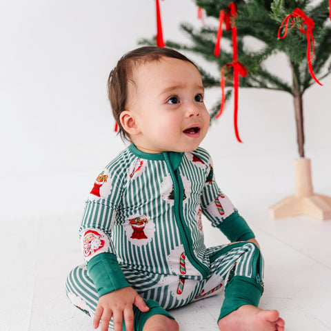 Christmas Classic Stripe Convertible Footies