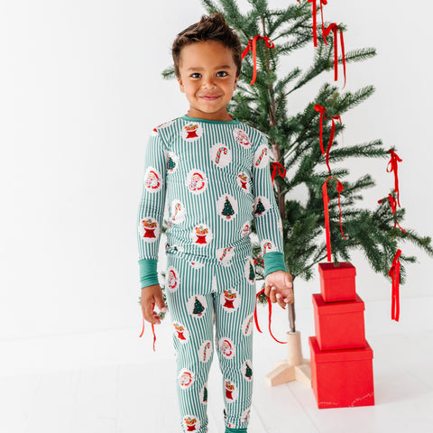 Christmas Classic Stripe Kids Pajamas