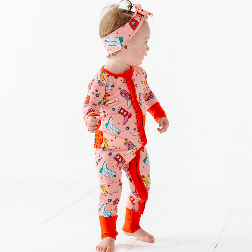 
                      
                        Let's Go (to bed) Girls Convertible Footies with Ruffle
                      
                    