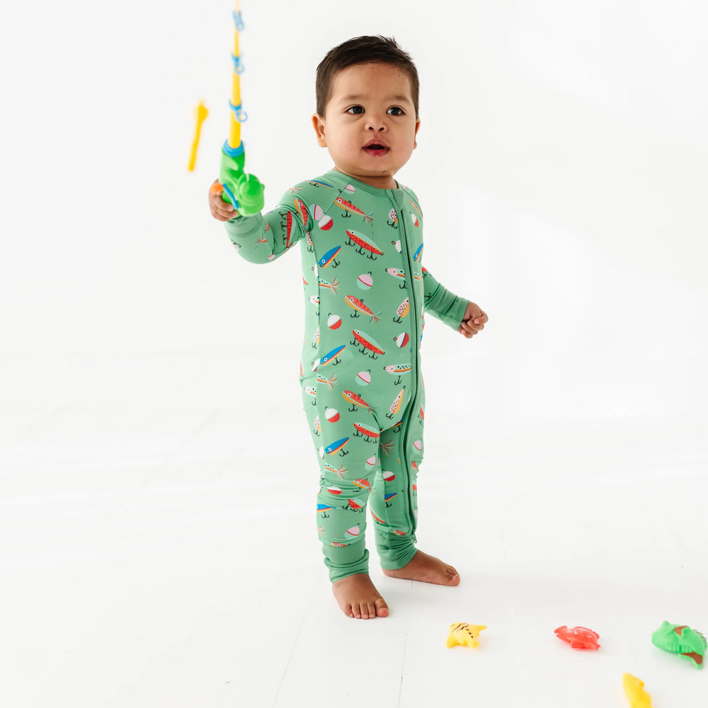 
                      
                        Fishing convertible footies by Kiki and Lulu
                      
                    