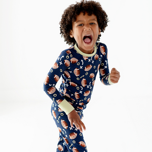 
                
                    Load image into Gallery viewer, Clear Eyes, Full Hearts, Lets Snooze Football Toddler/Big Kid Pajamas
                
            