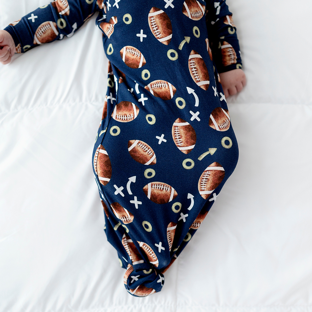 
                      
                        Clear Eyes, Full Hearts, Lets Snooze Football Knotted Gown
                      
                    