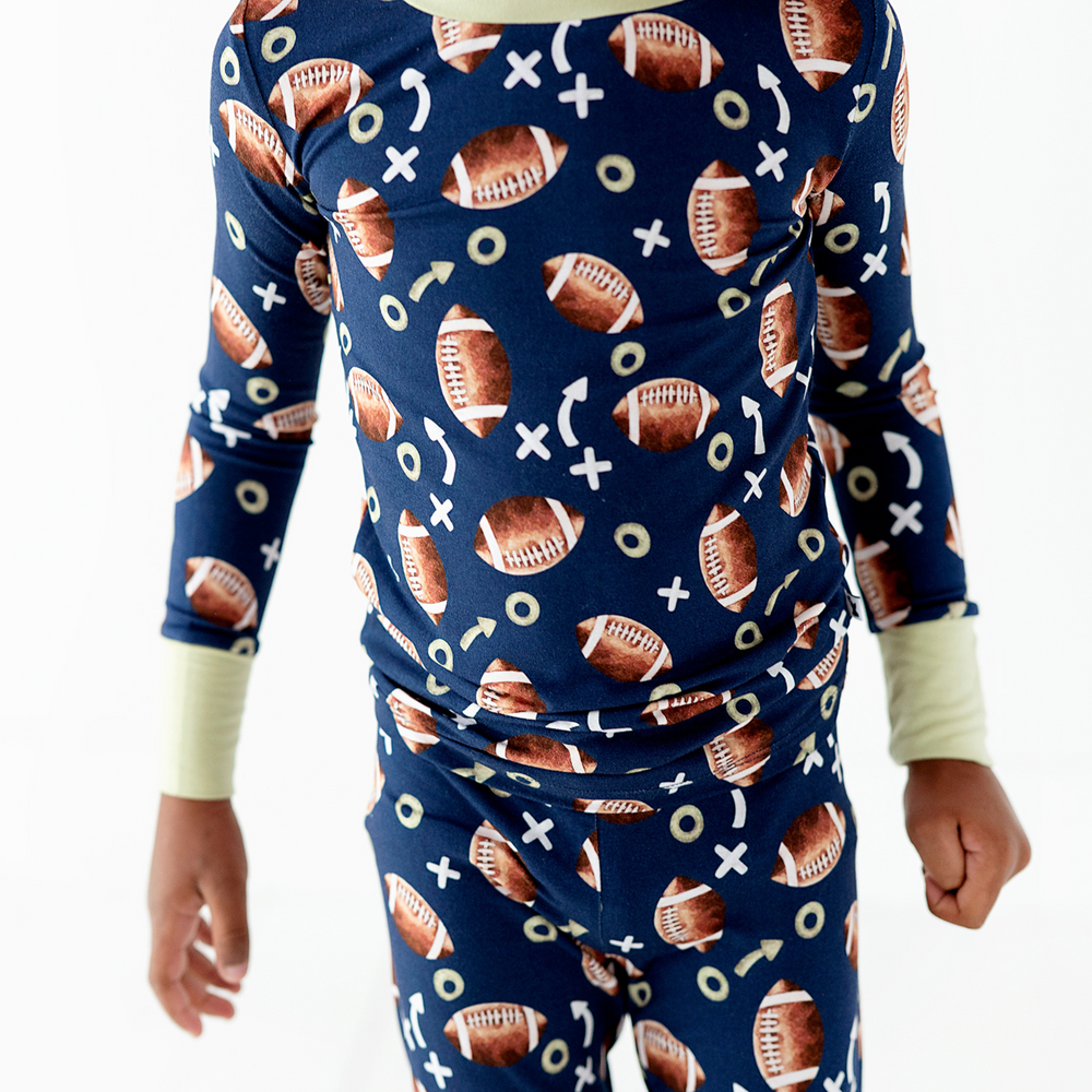 Clear Eyes, Full Hearts, Lets Snooze Football Toddler/Big Kid Pajamas