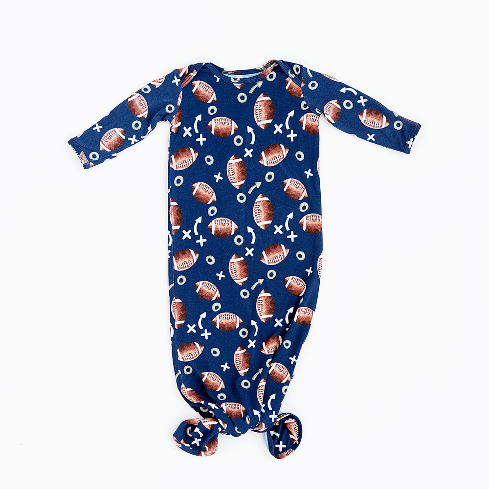 
                      
                        Clear Eyes, Full Hearts, Lets Snooze Football Knotted Gown
                      
                    