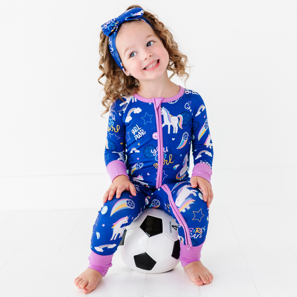 
                      
                        Girls Soccer Convertible Footies by Kiki and Lulu
                      
                    