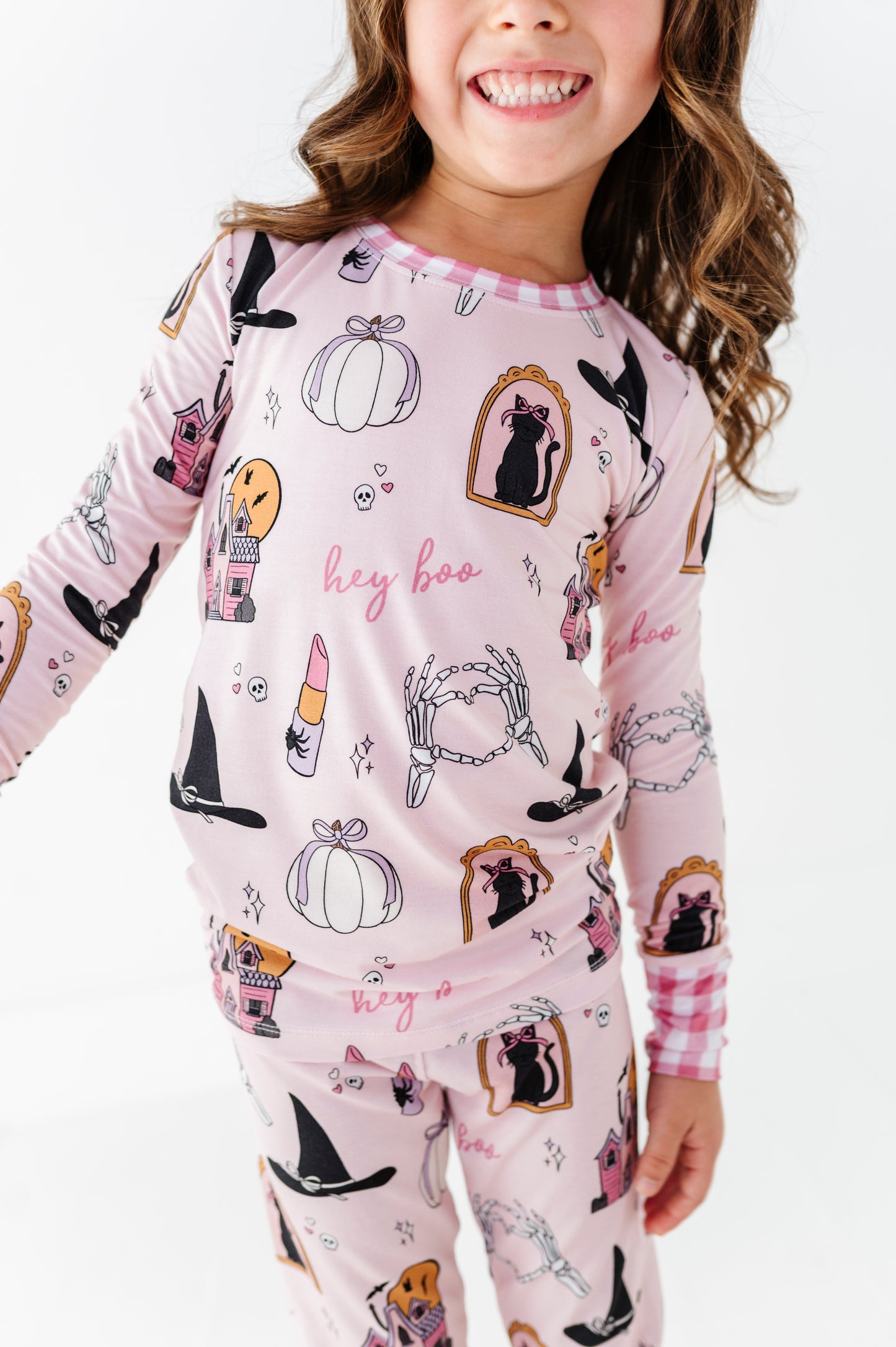 Girls Halloween PJs for sibling matching and cozy memories