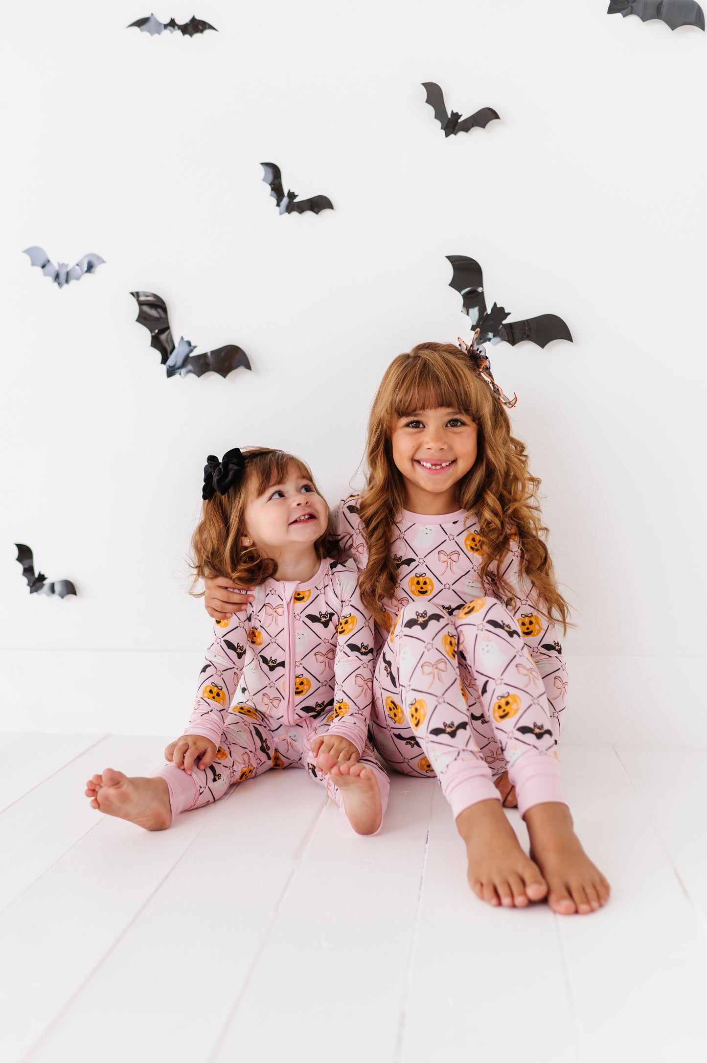 Girls Pink Bamboo Halloween Pajamas by Kiki and Lulu