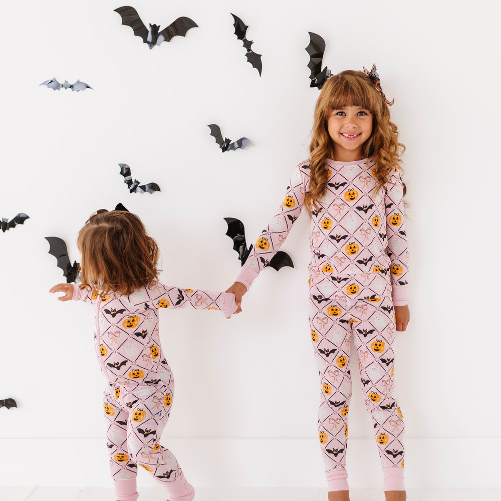 
                      
                        Girls Pink Bamboo Halloween Pajamas by Kiki and Lulu
                      
                    