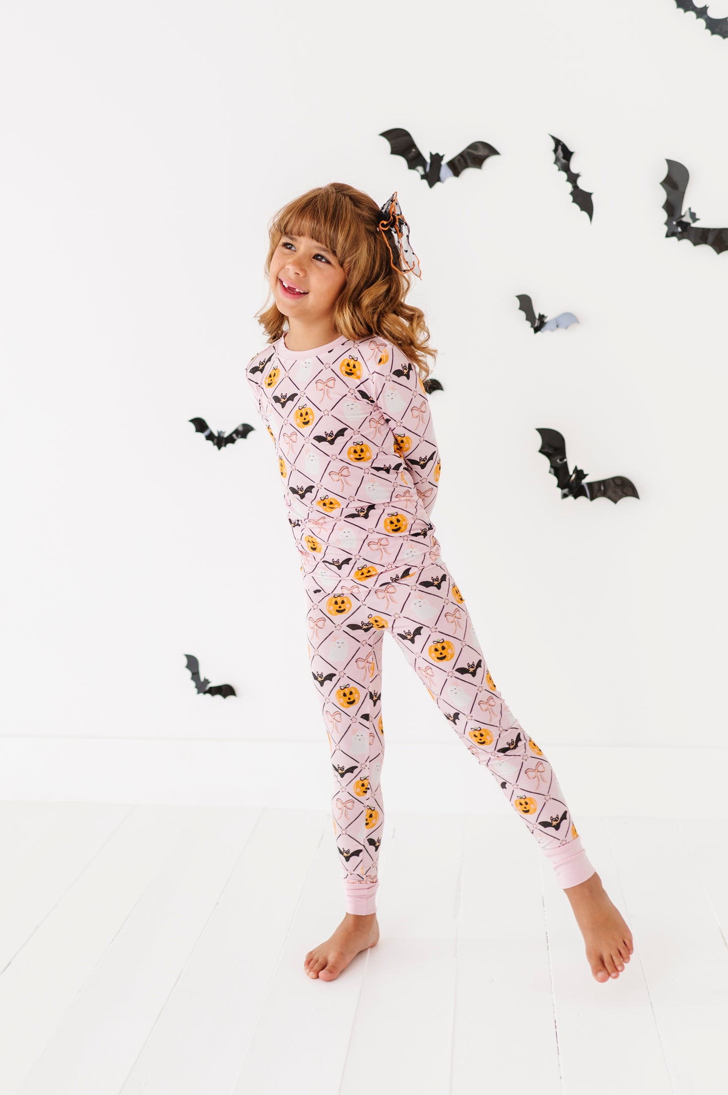 Girls Pink Ghost Pajamas by Kiki and Lulu