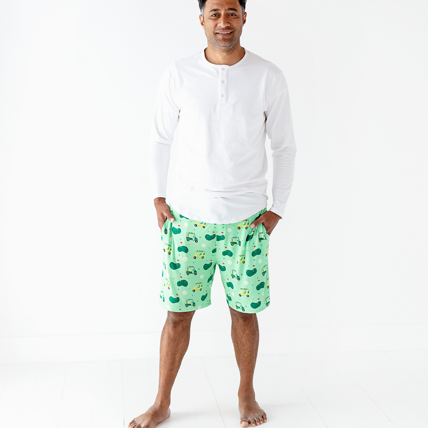 Man in Kiki+ Lulu Bamboo Golf Shorts