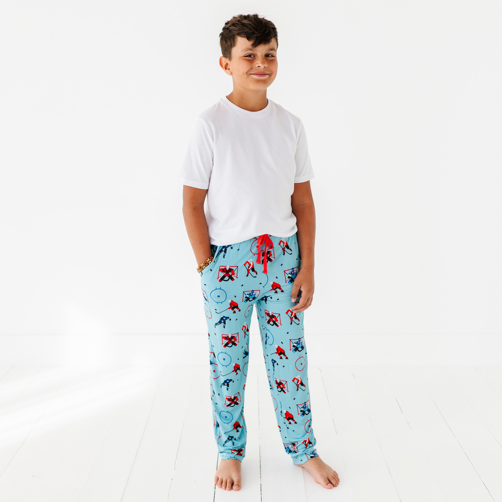 
                      
                        Boy in Hockey Pajama pants 
                      
                    