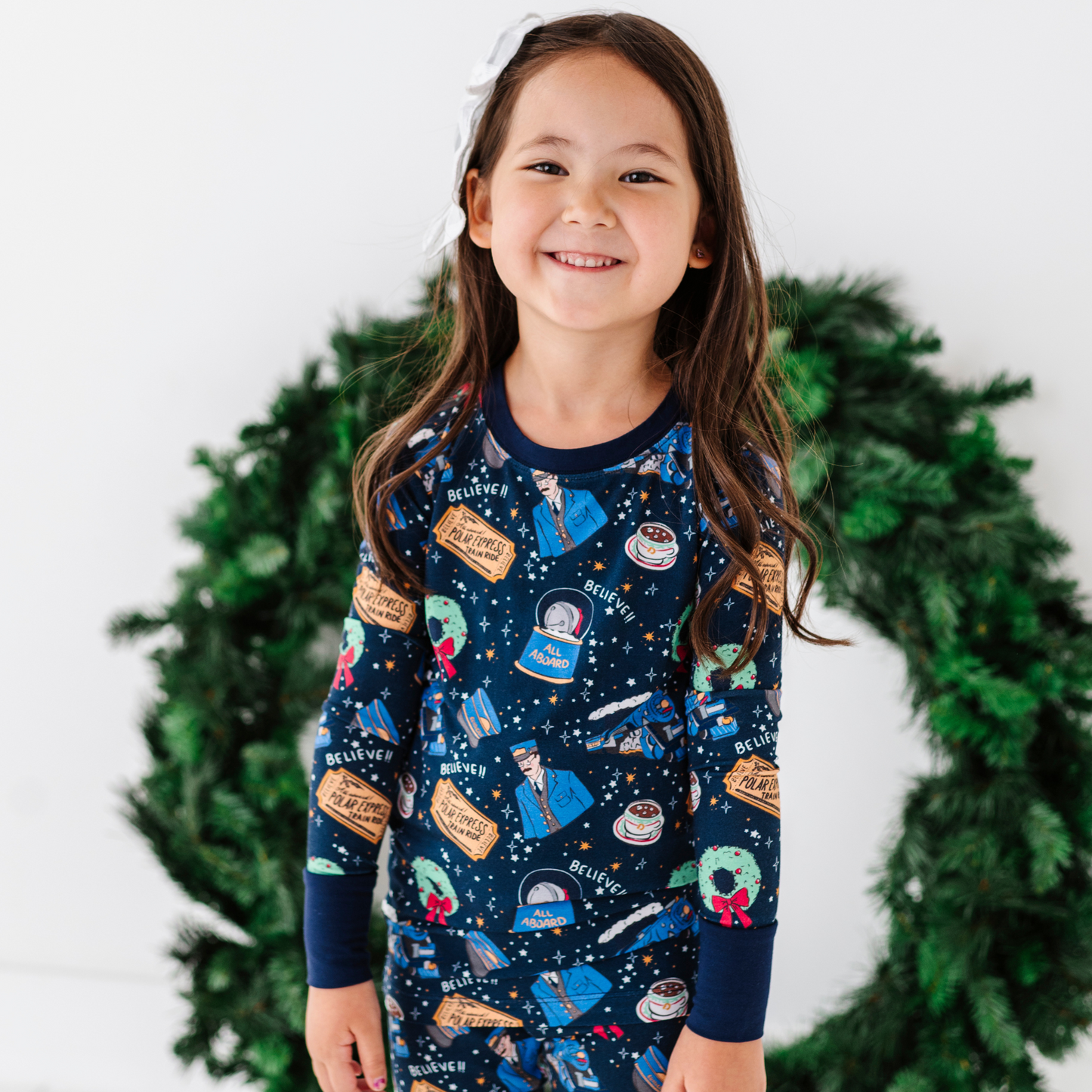 Holiday Express Kids Pajamas by Kiki and Lulu