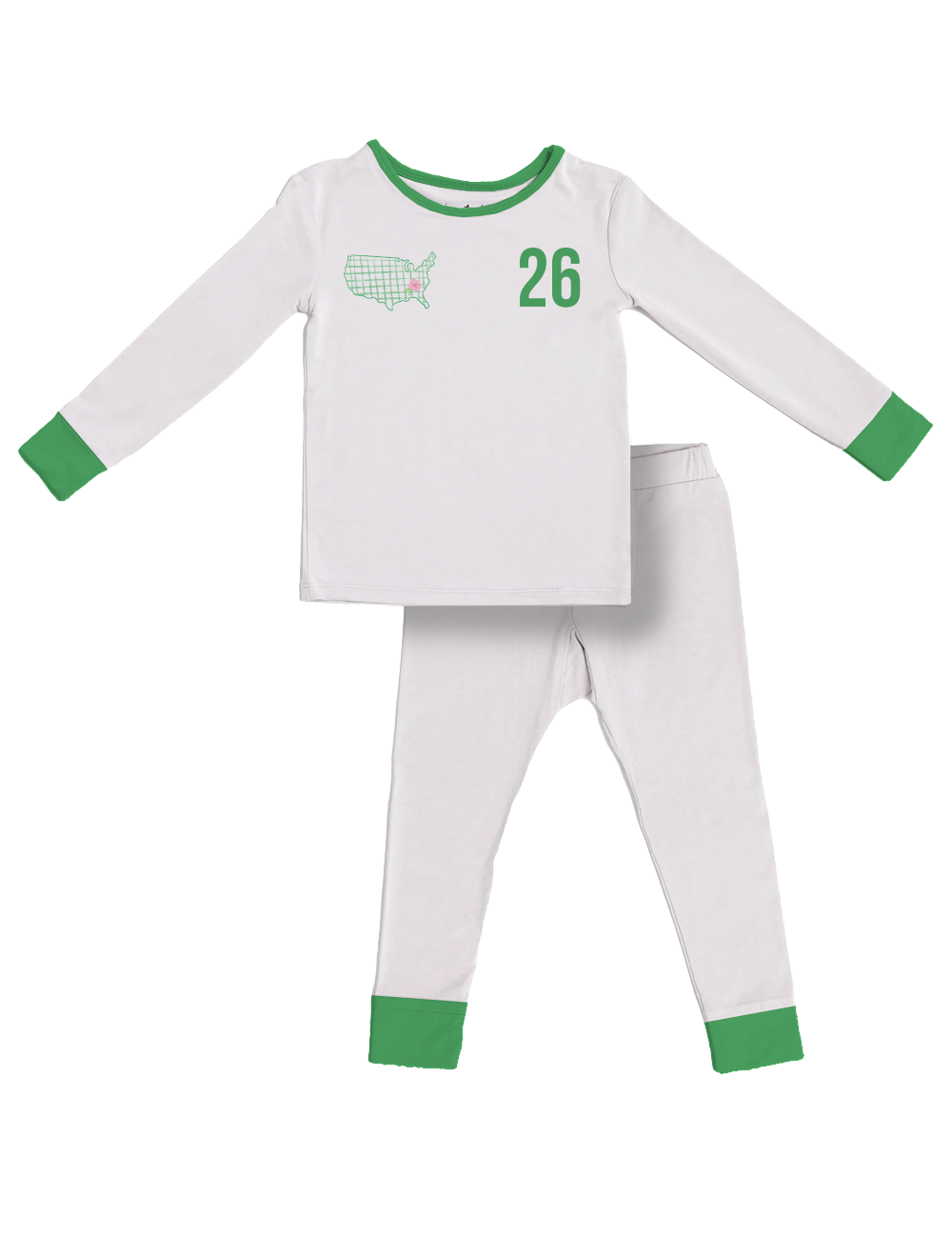 Caddy Kids Pajamas Green- PREORDER  (EST SHIP DATE EARLY MARCH)
