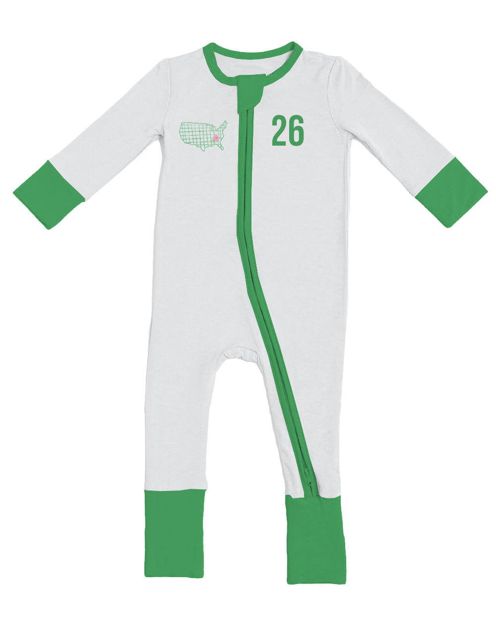 Caddy Convertible Footies Green PREORDER  (EST SHIP DATE EARLY MARCH)