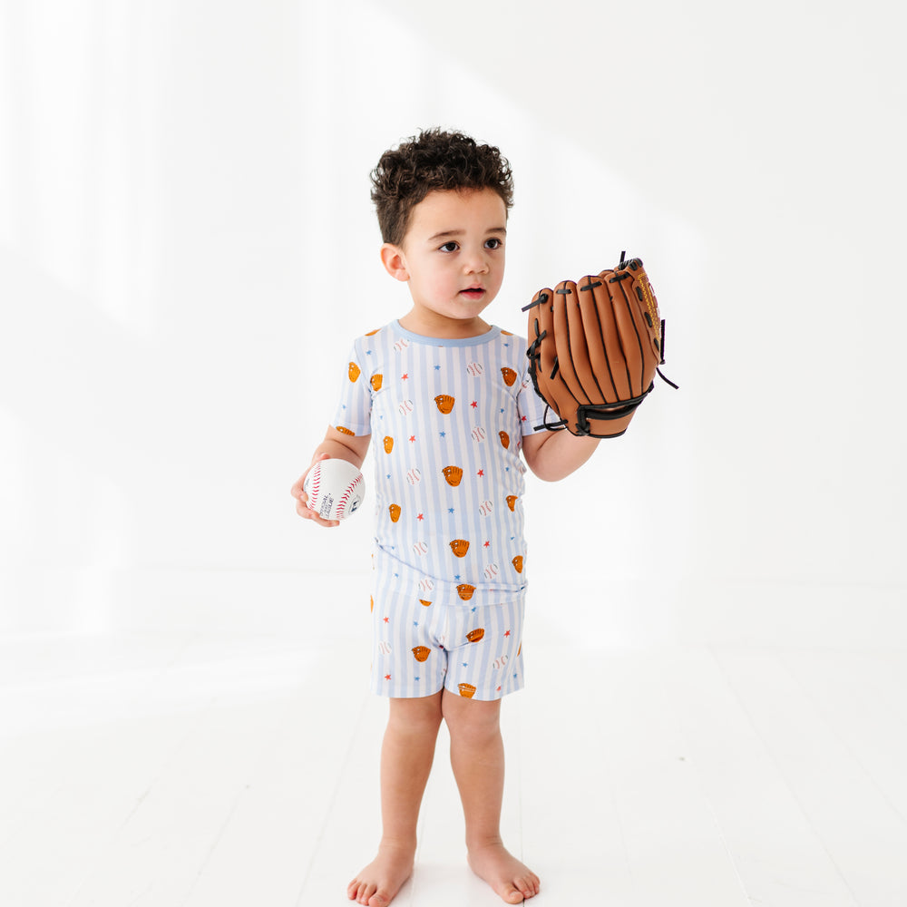 
                      
                        Stripe Out Kids Pajamas- Short Sleeve and Shorts
                      
                    