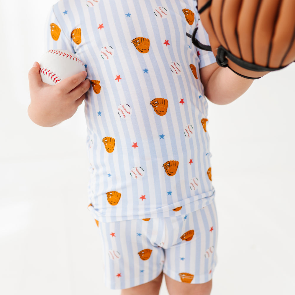 
                      
                        Stripe Out Kids Pajamas- Short Sleeve and Shorts
                      
                    