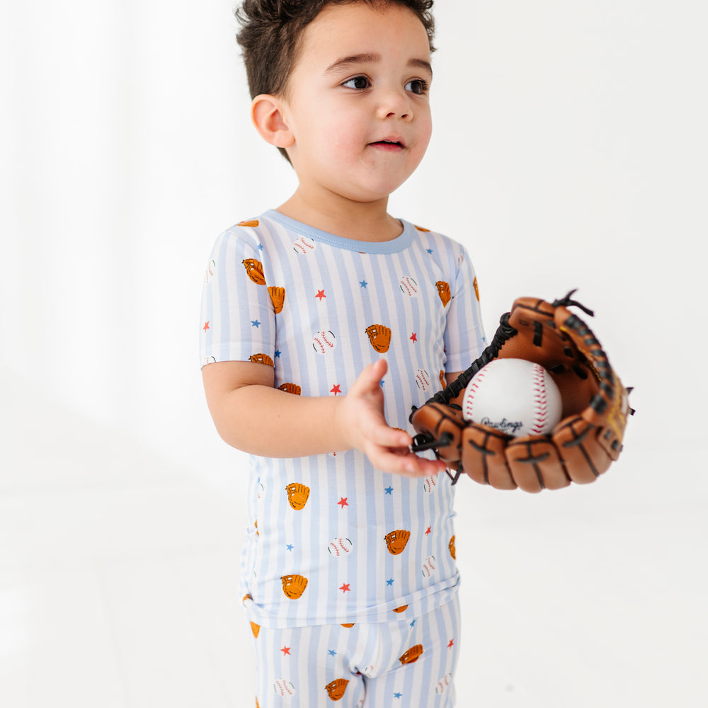 Stripe Out Kids Pajamas- Short Sleeve and Shorts