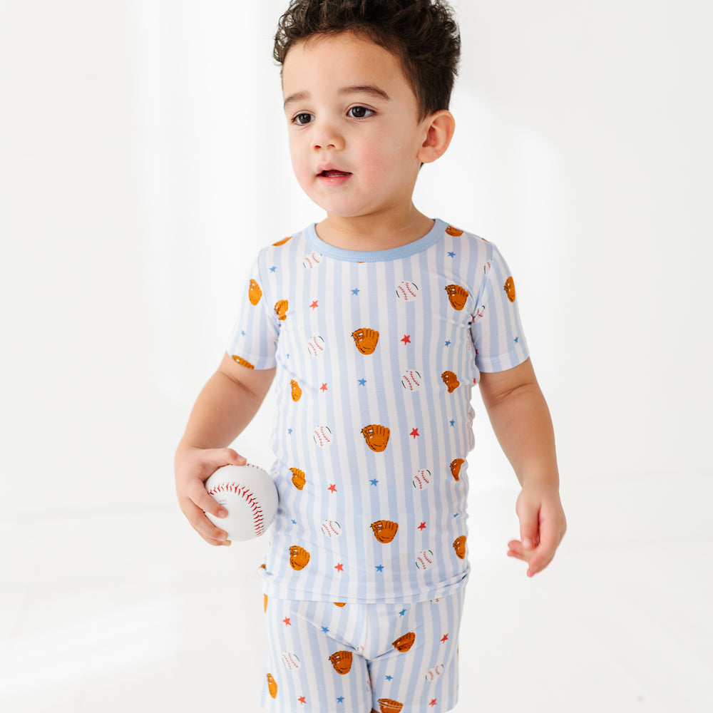 
                      
                        Stripe Out Kids Pajamas- Short Sleeve and Shorts
                      
                    