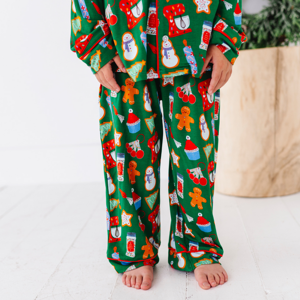 
                      
                        Kids Button Down Christmas Baking Pajamas by Kiki and Lulu
                      
                    