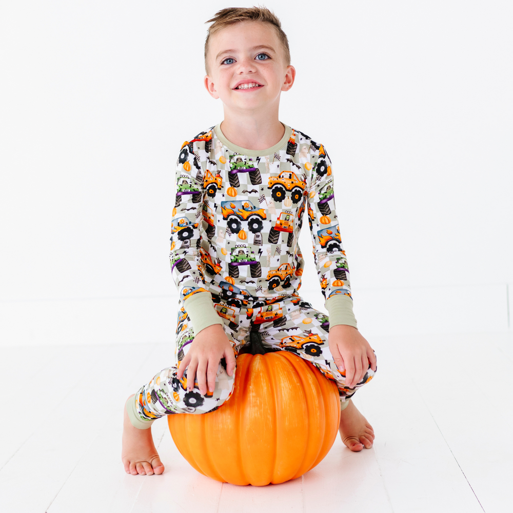 
                      
                        Boy in Monster Truck Halloween Pajamas
                      
                    