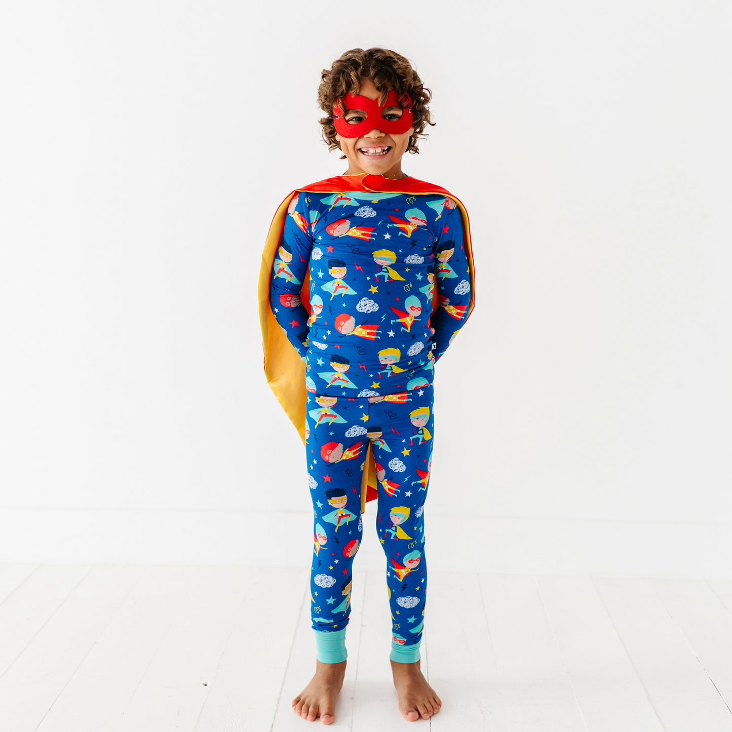 Blue Superhero Kids Pajamas