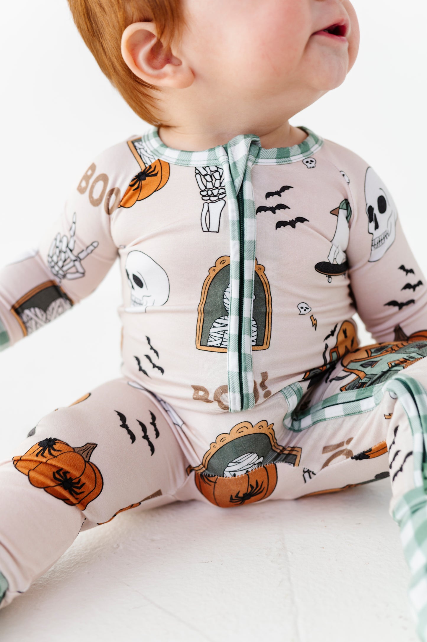 Kids Halloween PJs and footies for sibling matching and cozy memories