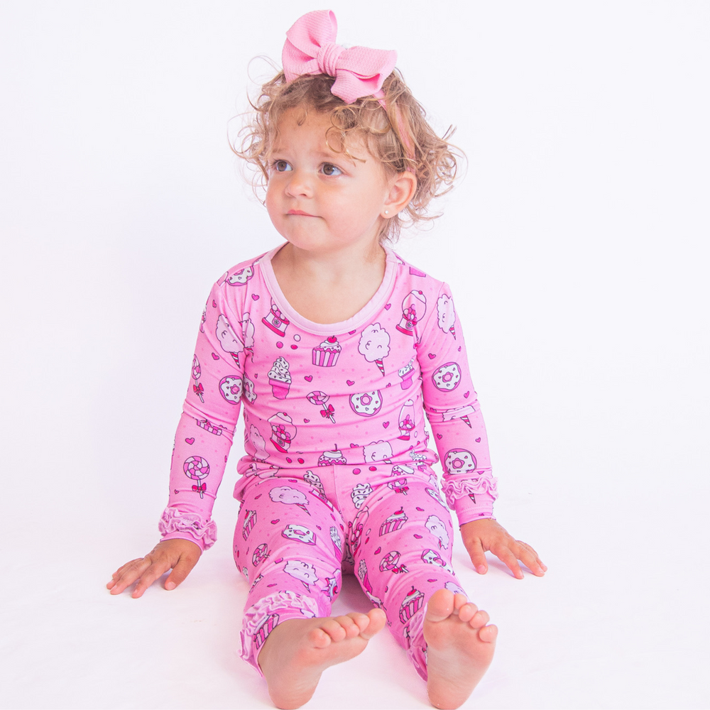 
                      
                        Kiki + Lulu x Rydel SWEETIE Long Sleeve Ruffle Pajamas
                      
                    