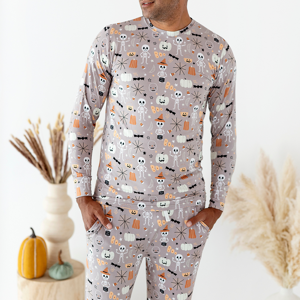 Man in Kiki+Lulu Halloween Pajamas