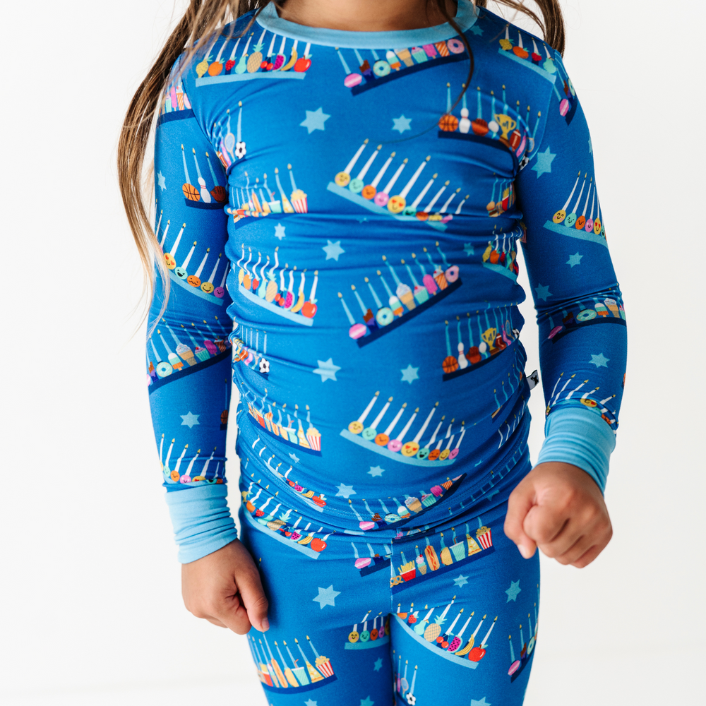 
                
                    Load image into Gallery viewer, Girl in Hanukkah Pajamas
                
            
