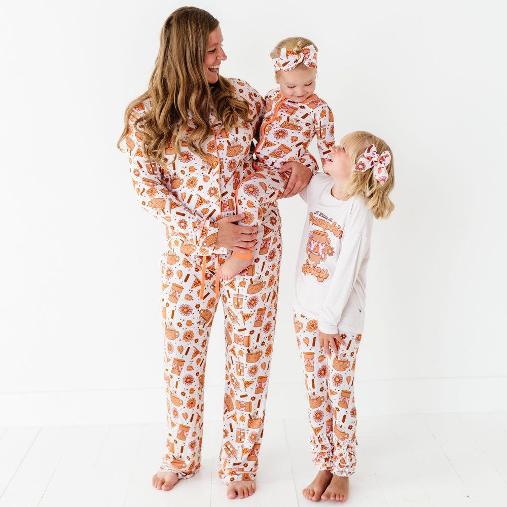 
                      
                        Mom daughter matching  Pumpkin Spice Latte Pajamas
                      
                    