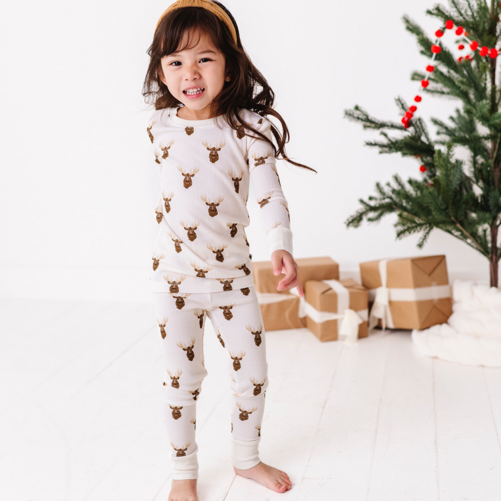 
                      
                        Waffle knit moose pajamas by Kiki and Lulu
                      
                    